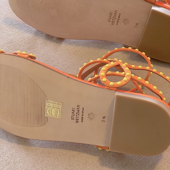 STUART WEITZMAN  Leya Beaded Leather Sandal - Women’s Size 6.5 - NEW IN BOX - Picture 3 of 8